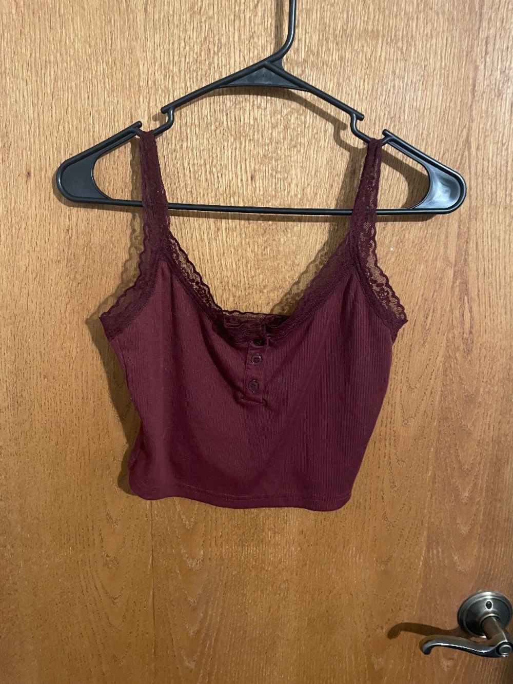 Maroon Crop Tank Top